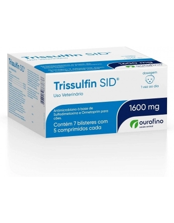 Antimicrobiano Trissulfin SID Cartela 16000mg - Ourofino