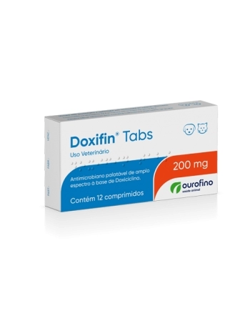 Antimicrobiano Doxifin Tabs Cartela 200mg - Ourofino