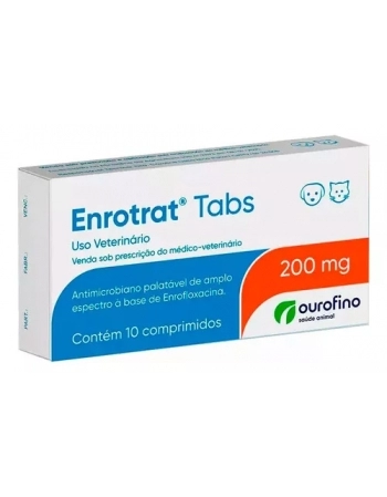 Antimicrobiano Enrotrat Display 200mg - Ouro Fino