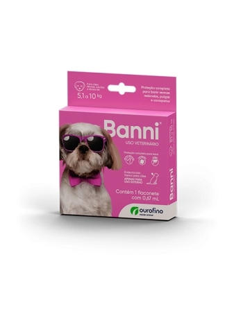 Antipulgas e Carrapatos Banni 0,67 mL 5,1Kg a 10Kg - Ourofino