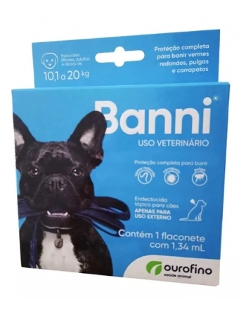 Antipulgas e Carrapatos Banni 1,34 mL 10,1Kg a 20Kg - Ourofino