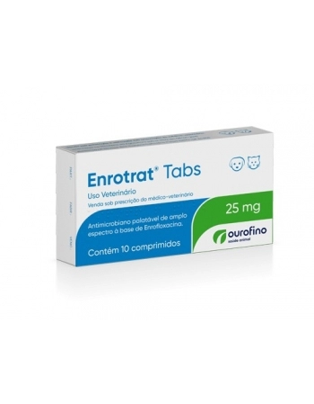 Antimicrobiano Enrotrat TABS 25mg - Ourofino